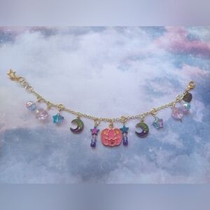 HALLOWEEN PUMPKIN & WITCH CHARM BRACELETS  🎃 🔮 🖤✨